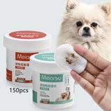 Pet Eyes Ear Cleaning Wipes Dog Cat Non-woven Fabric Eye Tear Ear Stain Remover Soft and Not Irritating Pet Grooming Supplies