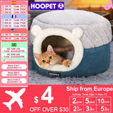 HOOPET Cat Bed House Soft Plush Kennel Puppy Cushion Small Dogs Cats Nest Winter Warm Sleeping Pet Dog Bed Pet Mat Supplies