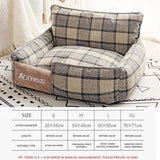 Dog Beds Warm Sleeping Cotton Puppy Bed Washable Detachable Oxford Cloth Kennel Cat Nest Bottom Waterproof Small Cat&amp;Dog Nest