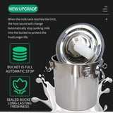 New 5L Electric Goat Milking Machine 220V Cattle Pulsating Milking Machine Stainless Steel Milker Bucket Vacuum Pump