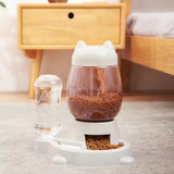 7 STY Pet Cat Bowl for Dog Food Automatic Feeder Bowls 2 L Dogs Feeding Drinking Fountain 600ml Waterer Kitten Slow Feeder Puppy