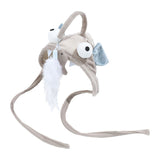 Cat Toys Cat Interactive Toys Kitten Fishing Headdres Hat Feathers Bait Fishing Head Covers Tease Pet Supplies Cat Accessories