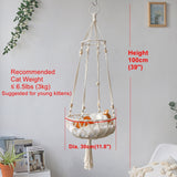Big 40x120cm Cat Hammock Window Macrame Cute Pet Cat Beds Cat House Tent Kitten Cat Accessories with Cat Toys Collars Balls