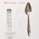 Baby Bird Feeder Parrot Feeding Syringe BreastFeeding Water Milk Medicine Bird Supplies 10/20 ML + Stainless Steel Spoon