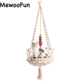 Mewoofun Handwoven Cat Window Perch Bed with Hanging Bed Hammock for Indoor Outdoor Cat Sleeping Climbing Playing US Shipping