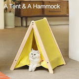 Mewoofun Pet Teepee Cat Sturdy Hammock Bed House Portable Folding Tent Easy Assemble Fit for Dog Puppy Cat Indoor Outdoor