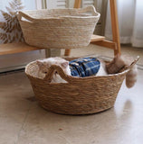 Selling Interesting 2022 INS Cat Nest Made Of Rattan Summer Cool Advanced Woven 4 Seasons Universal Pet  House Sleeping Nest