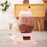 7 STY Pet Cat Bowl for Dog Food Automatic Feeder Bowls 2 L Dogs Feeding Drinking Fountain 600ml Waterer Kitten Slow Feeder Puppy