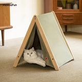 Mewoofun Pet Teepee Cat Sturdy Hammock Bed House Portable Folding Tent Easy Assemble Fit for Dog Puppy Cat Indoor Outdoor