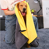 Quick-drying Pet Dog and Cat Towels Soft Fiber Towels Water-absorbent Bath Towel Convenient Pet Shop Cleaning Towel Pet Supplies