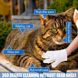 6pcs/Pack Pet No Washing Gloves for Cats and Dogs Bathing Grooming Easy to Use Just Lather-Wipe Dry Ideal Pets Wipes Cleaning