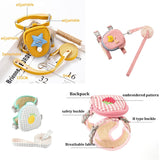Adjustable Chest Strap For Dogs Cat Snack Bag Collar Portable Pet Outdoor Walking Harness With Leashes Pet Accessories