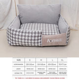 Dog Beds Warm Sleeping Cotton Puppy Bed Washable Detachable Oxford Cloth Kennel Cat Nest Bottom Waterproof Small Cat&amp;Dog Nest