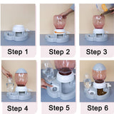 7 STY Pet Cat Bowl for Dog Food Automatic Feeder Bowls 2 L Dogs Feeding Drinking Fountain 600ml Waterer Kitten Slow Feeder Puppy