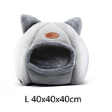 Warm Deep Cat Litter Winter Comfort Bed For Cats Fully Enclosed Cat House Sleeping Cat's House Cats Tunnel Bed Pet Accessories