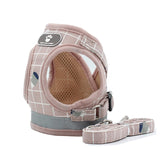 Small Medium Dog Harness Reflective Breathable Chest Strap Plaid Teddy Bichon Pet Clothes Supplies Dog Chain Leash Printed Vest