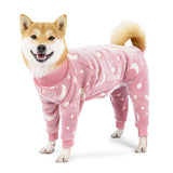 Four Legs Dog Pajamas Puppy Fleece Winter Warm Dog Jumpsuit Cute Pet Clothes Onesies For Medium Large Dogs Labrador Coat