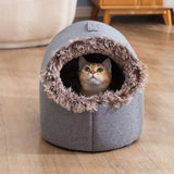 Pet House for Small Dog Cat Bed House Portable Enclosed Plush Pet Kitten Nest Winter Warm Soft Pet Cave Kennel Deep Sleep Sofa