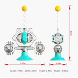 Cat Interactive Toy Windmill withing Catnip Funny Leakage Treat Dispenser Intelligence Training Suction Cup Puzzle Cat Toys