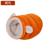 Closed cat litter warm pet cat sleeping bag kitten puppy thickening house winter small dog semi-closed bed pet supplies