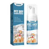 Waterless Cat Shampoo No Rinse Dogs Cats Cleaning Mousse Pet Grooming Supplies for Bathless Cleaning Odor Eliminator
