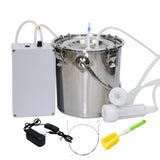 New 5L Electric Goat Milking Machine 220V Cattle Pulsating Milking Machine Stainless Steel Milker Bucket Vacuum Pump