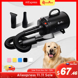 2800W Power Hair Dryer For Dogs Pet Dog Cat Grooming Blower Warm Wind Secador Fast Blow-dryer For Small Medium Large Dog Dryer