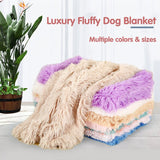Fluffy Plush Dog Blanket Pet Sleeping Mat Cushion Mattress Extra Soft Warm Pet Throw Blankets for Small Medium Large Dogs &amp; Cats