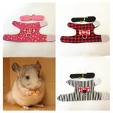 Small Pet Rabbit Hamster Bowtie Striped Star Harness Vest Leash Traction Rope For baby ferrets pet rats Bowknot Chest Strap