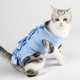 Cute Pet Recovery Suit Breathable Cat Surgery Clothing Stretchy Puppy Rehabilitation Weaning Shirts Anti Licking Pet Clothes