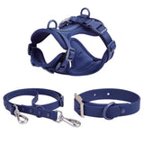 New Four Seasons Pvc Puppy Basic Collar Dog Chest Harness Quick Release Personalized Solid Color Leash Pet Supplies Set