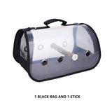 Portable Clear Bird Parrot Transport Cage Breathable Bird Carrier Travel Bag Small Pet Rabbit Guinea Pig Chinchilla Outdoor Bag