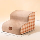 CAWAYI KENNEL PP Cotton Dog Sofa Stairs Pet 2/3/4 Steps Stairs for Small Dogs Cats Ramp Ladder Anti-slip Bed Stairs Pet Supplies