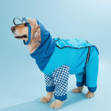 Dog Raincoat  Waterproof Dogface Large Dog Rain Coat Jacket Reflective Adjustable Pet Dog Raincoat with Hood Pet Supplies