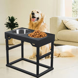 Elevated Dog Bowls, Stainless Steel Raised Dog Bowls Adjustable to 8 Heights, Antirust Stand for Small Medium Dogs and Pets
