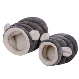 Closed cat litter warm pet cat sleeping bag kitten puppy thickening house winter small dog semi-closed bed pet supplies