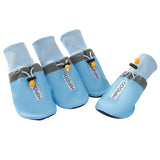 4pcs/set Dog Shoes English Printed Outwear Booties Adjustable Classic Breathable Four Seasons Large Size Pet Supplies