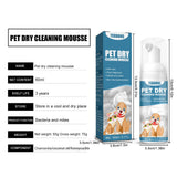 Waterless Cat Shampoo No Rinse Dogs Cats Cleaning Mousse Pet Grooming Supplies for Bathless Cleaning Odor Eliminator