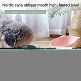 High Foot Dog Bowl Bowl 45°neck Protector Pet Pet Bowl Feeder Bowl Water Anti-overturning Food Feeding Pet Cup Y3a8