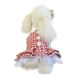 Breathable Plaid Skirt For Cat