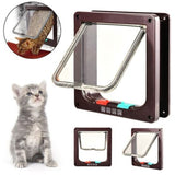 Cat Flap Door with 4 Way Lock Gate