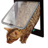 Pet  Cat Door 4 Way Flap Plastic Gate