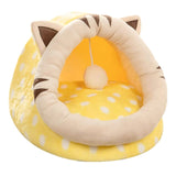 Removable Ear-shaped Fleece Washable Cat  House