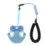 Cat Leash And Bowknot Harness Set