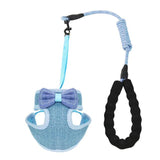 Cat Leash And Bowknot Harness Set